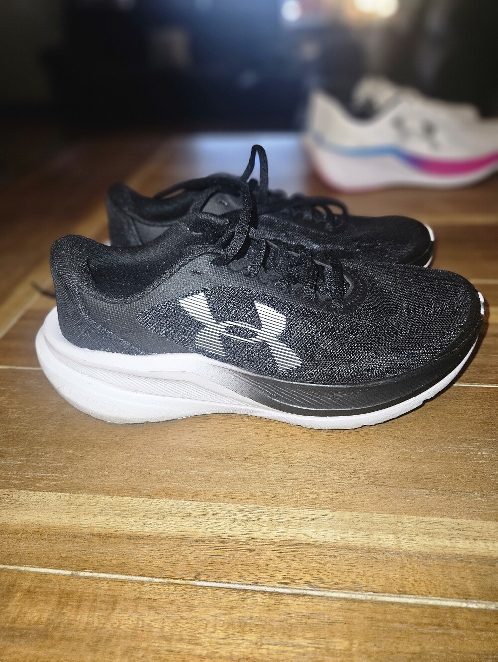 Under Armour Black Athletic Sneakers with White Sole